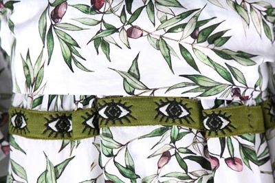 Lot 156 - A Flora Sardalos for Bertioli olive-printed cotton summer dress, modern