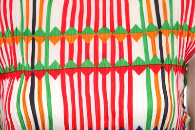 Lot 179 - An Issey Miyake Pleats Please printed and pleated polyester dress, 2000s-2010s