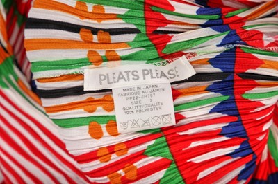 Lot 179 - An Issey Miyake Pleats Please printed and pleated polyester dress, 2000s-2010s