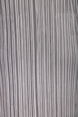 Lot 183 - An Issey Miyake pleated silver polyester full-length coat, probably 1990s