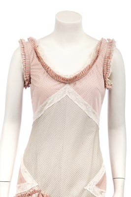 Lot 131 - An Alexander McQueen striped cotton dress, 'It's Only a Game', Spring-Summer 2005
