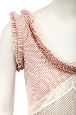 Lot 131 - An Alexander McQueen striped cotton dress, 'It's Only a Game', Spring-Summer 2005