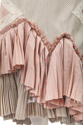 Lot 131 - An Alexander McQueen striped cotton dress, 'It's Only a Game', Spring-Summer 2005