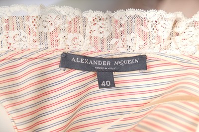 Lot 131 - An Alexander McQueen striped cotton dress, 'It's Only a Game', Spring-Summer 2005