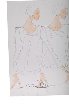 Lot 166 - John Galliano original studio sketches, Spring-Summer 1987