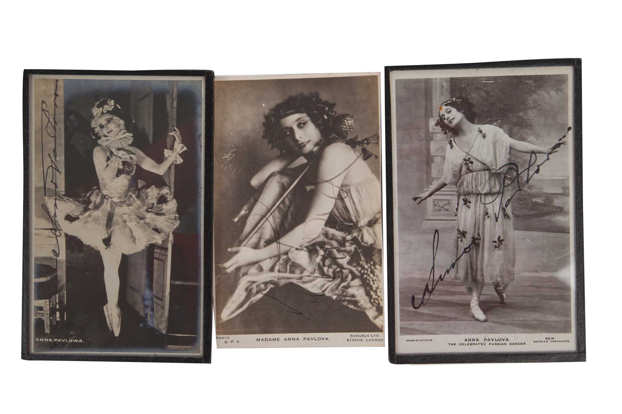Lot 299 - Two Pavlova autographed postcards