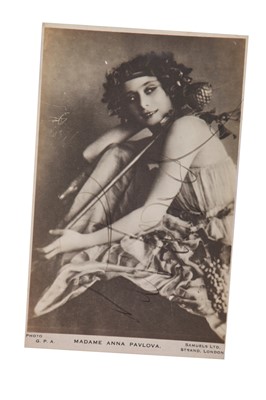 Lot 299 - Two Pavlova autographed postcards
