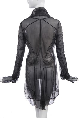 Lot 148 - A rare John Galliano black tulle showpiece 'cloud' tailcoat, 'Empress Josephine Meets Lolita' collection, Spring-Summer 1992