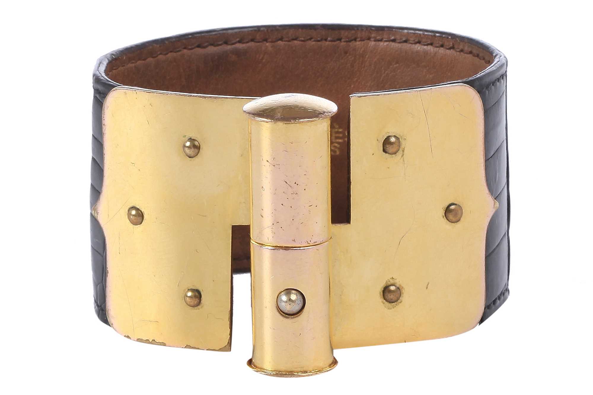 Lot 58 - An Hermès cuff bracelet, probably 1970s