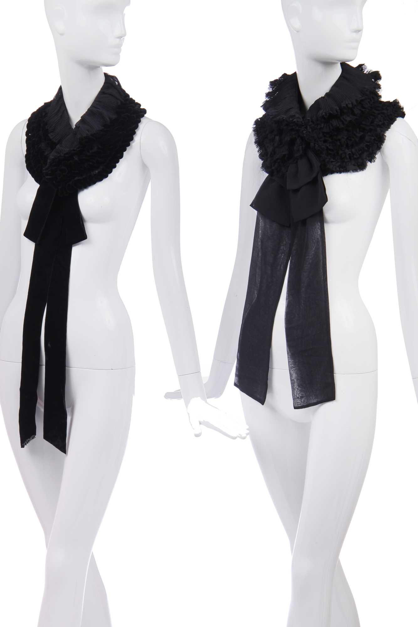 Lot 77 - Two Comme des Garçons ruffled collars, 1990s