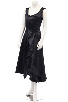 Lot 81 - A Comme des Garçons black satin dress, 1990s