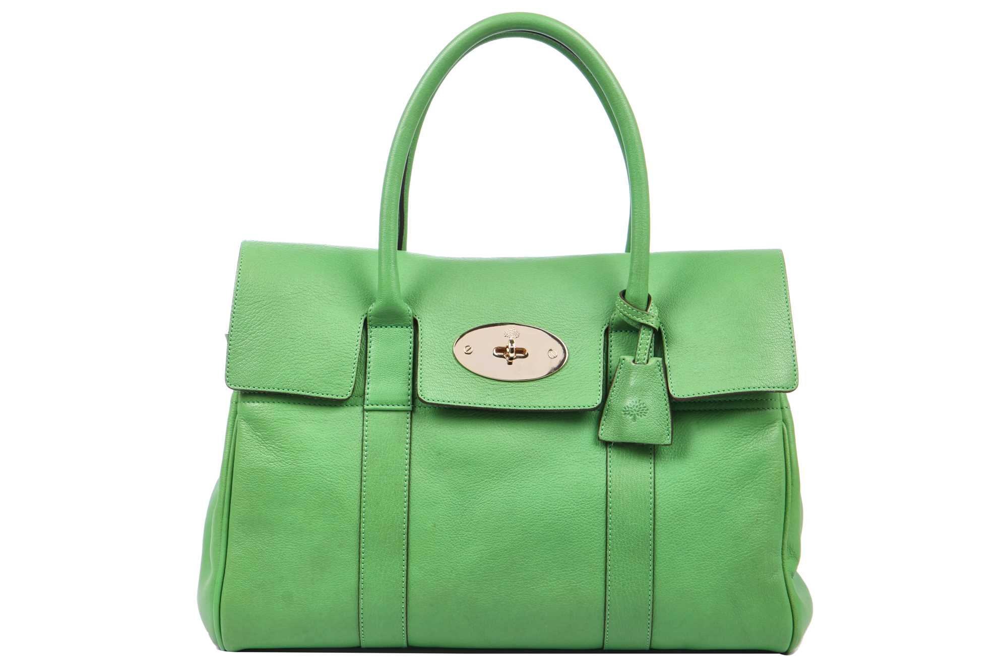 Lot 34 - A Mulberry grass-green leather Bayswater, 2013