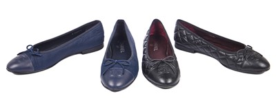 Lot 2 - Two pairs of Chanel ballet flats, modern