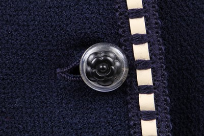 Lot 8 - A Chanel navy wool suit, 2000s