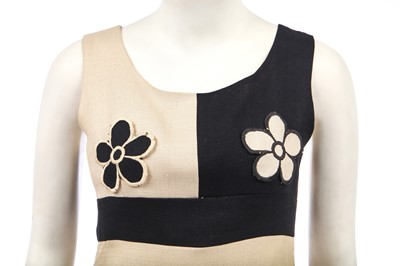 Lot 319 - A good Mary Quant linen-blend mini-dress, circa 1965