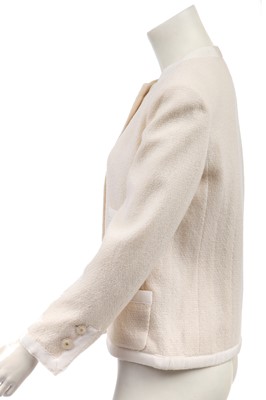 Lot 15 - A Chanel cream tweed jacket Spring/Summer 2002
