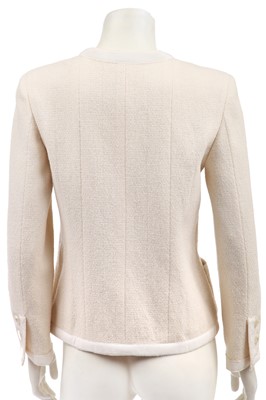Lot 15 - A Chanel cream tweed jacket Spring/Summer 2002