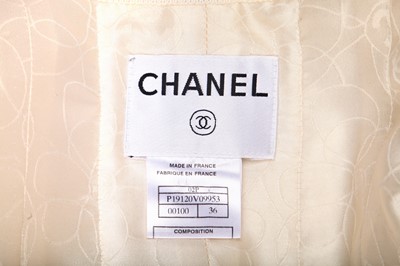 Lot 15 - A Chanel cream tweed jacket Spring/Summer 2002