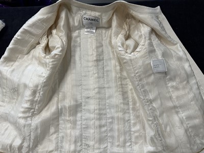 Lot 15 - A Chanel cream tweed jacket Spring/Summer 2002
