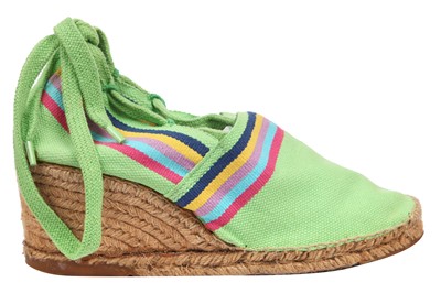 Lot 38 - Two Pairs of Yves Saint Laurent wedge espadrilles, 1990s