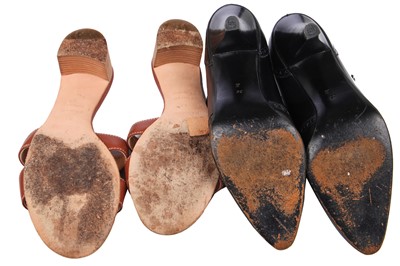 Lot 48 - Two pairs of Hermès shoes, 1990s