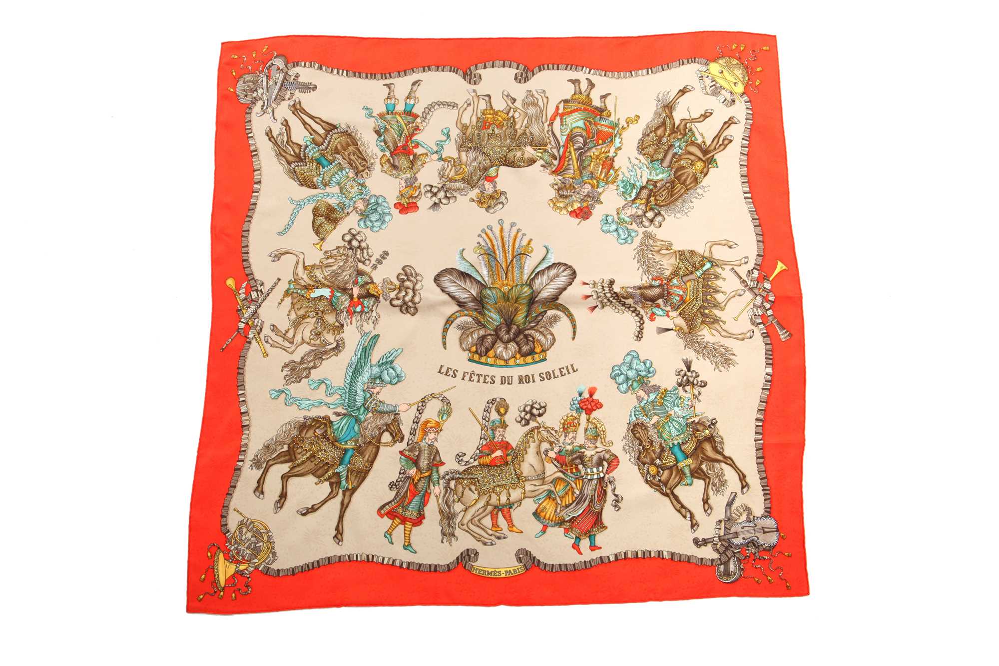 Lot 47 - Three Hermès printed silk scarves, various dates
