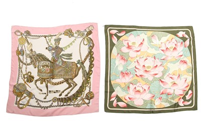 Lot 47 - Three Hermès printed silk scarves, various dates