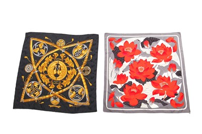 Lot 49 - Three Hermès printed silk scarves, various dates