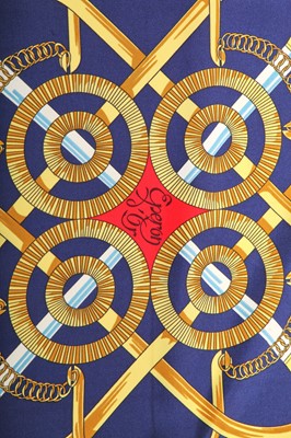 Lot 49 - Three Hermès printed silk scarves, various dates