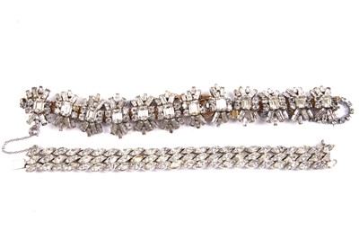 Lot 65 - A group of mainly rhinestone costume jewellery, 1950s-1980s