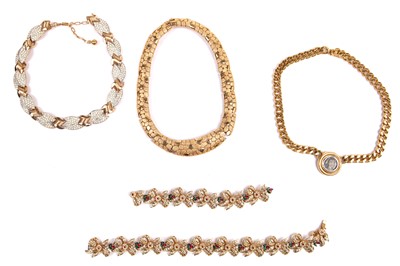 Lot 73 - A group of mainly gilt metal jewellery, mainly 1980s