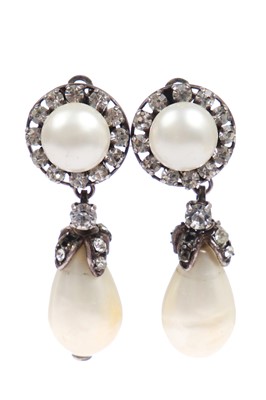 Lot 16 - Two pairs of Chanel clip-on earrings, 1990s