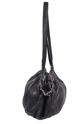 Lot 17 - A Chanel black lambskin leather handbag, 2006-08
