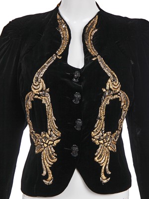 Lot 242 - An Elsa Schiaparelli couture 'Hall of Mirrors' jacket, 'Zodiac' collection, Autumn-Winter, 1938-39