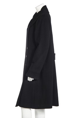 Lot 7 - A Chanel ink-black cashmere coat, Autumn-Winter 2000-01