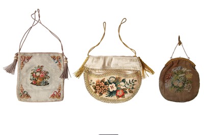 Lot 480 - A group of reticules and purses, 1810s-1860s