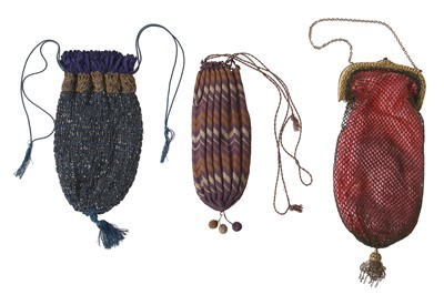 Lot 480 - A group of reticules and purses, 1810s-1860s