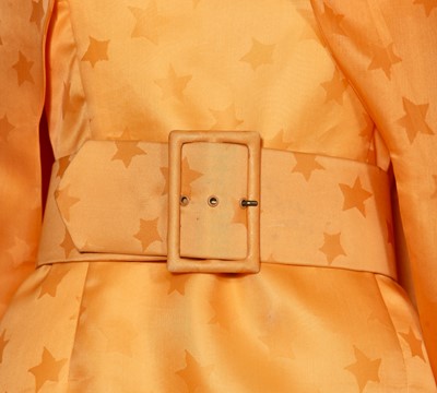 Lot 99 - Mystic Meg's bespoke Isabelle Kristensen orange tulle sleeved-cloak, circa 1995