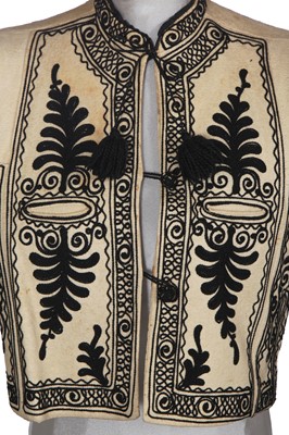 Lot 499 - An embroidered purple velvet waistcoat, probably Serbian Ottoman empire, mid-19th century