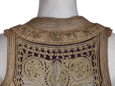 Lot 499 - An embroidered purple velvet waistcoat, probably Serbian Ottoman empire, mid-19th century