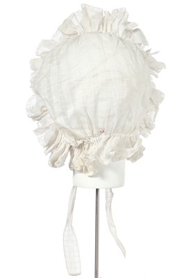 Lot 479 - A straw bonnet, circa 1860