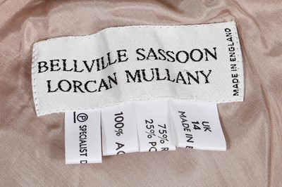 Lot 166 - A Bellville Sassoon/Lorcan Mullany hand-embellished silver and bronze shot rayon gown, late 1990s