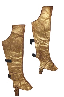 Lot 95 - An Erté sequined gold lamé coat, 1930s