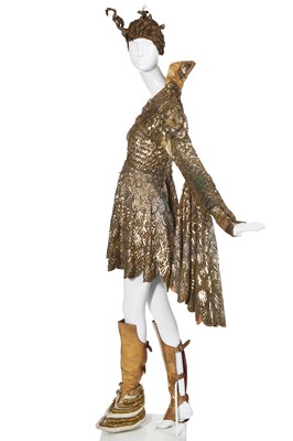 Lot 95 - An Erté sequined gold lamé coat, 1930s