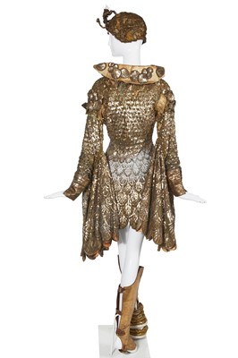 Lot 95 - An Erté sequined gold lamé coat, 1930s