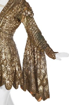 Lot 95 - An Erté sequined gold lamé coat, 1930s
