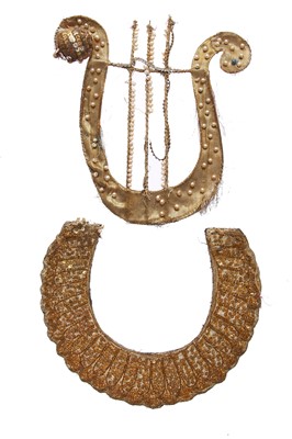 Lot 95 - An Erté sequined gold lamé coat, 1930s