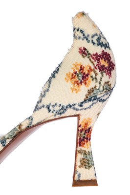 Lot 42 - Christian Dior by John Galliano evening shoes, probably Spring-Summer 1998