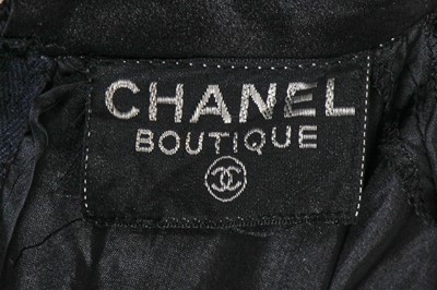 Lot 16 - A Chanel by Lagerfeld black silk historicist evening gown, Autumn-Winter 1984-85