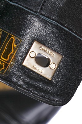 Lot 28 - A pair of Chanel black leather boots, 2010s